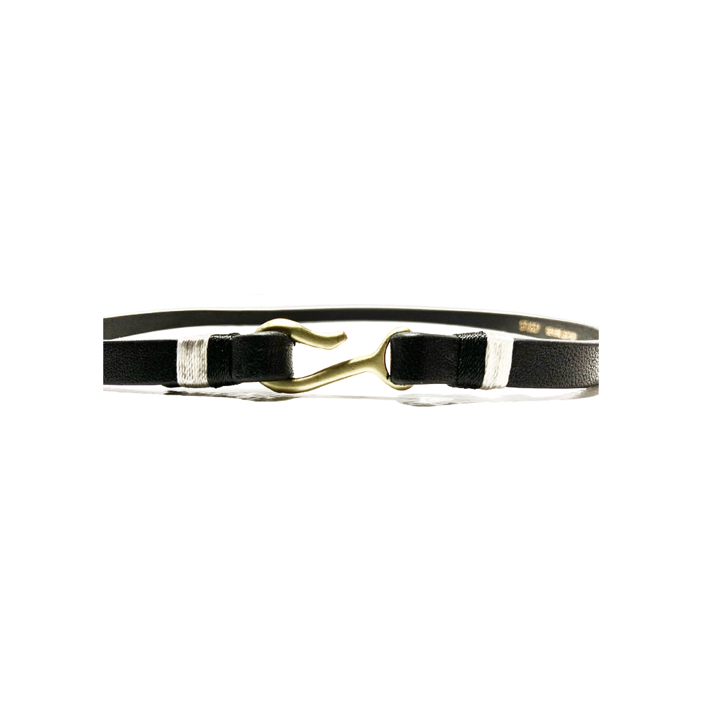 Stussy Leather & Hook Bracelet Black 138410
