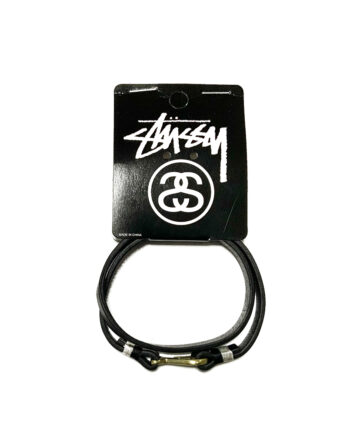 Stussy Leather & Hook Bracelet Black 138410