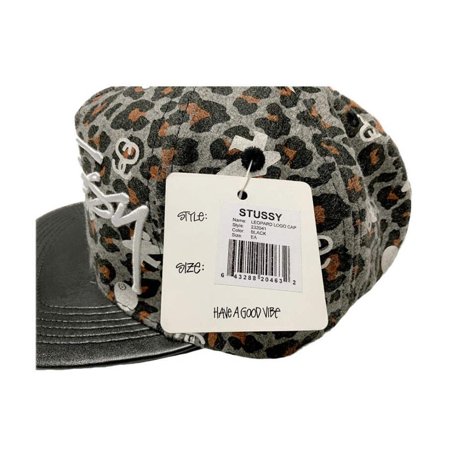 Stussy Leopard Logo Cap Black 232041