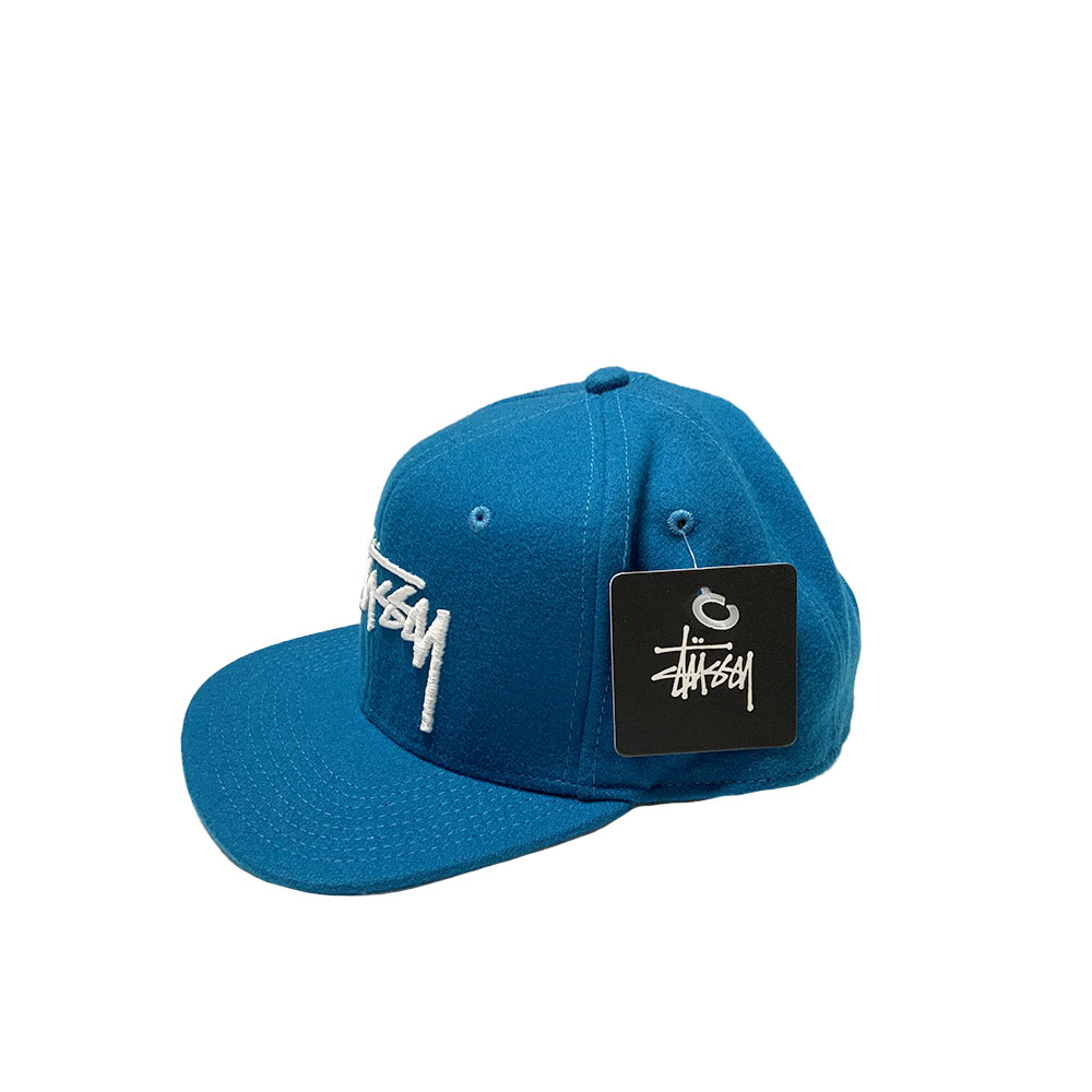 Stussy Stock Wool Snapback Ballcap Blue 131264