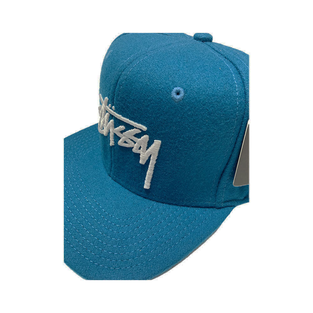 Stussy Stock Wool Snapback Ballcap Blue 131264