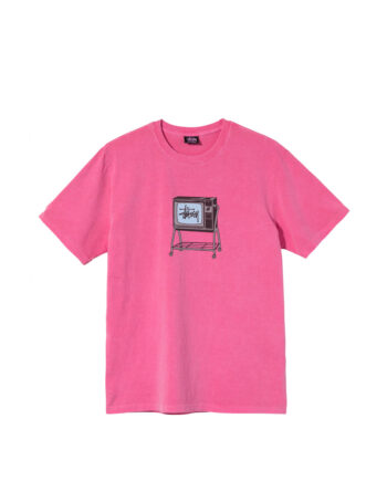 Stussy Rolling Tv Pigment Dyed Tee Pink 1904672