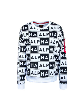 Alpha Industries Aop Os Sweater White/Black 116302