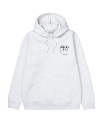Carhartt Wip Hooded Smiley Sweatshirt Ash Heather/Black I028829-8