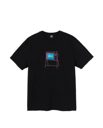Stussy Rolling Tv Pigment Dyed Tee Black 1904672