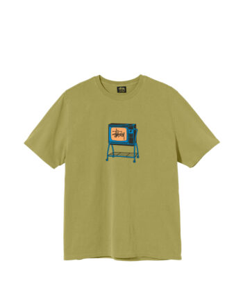 Stussy Rolling Tv Pigment Dyed Tee Citron 1904672