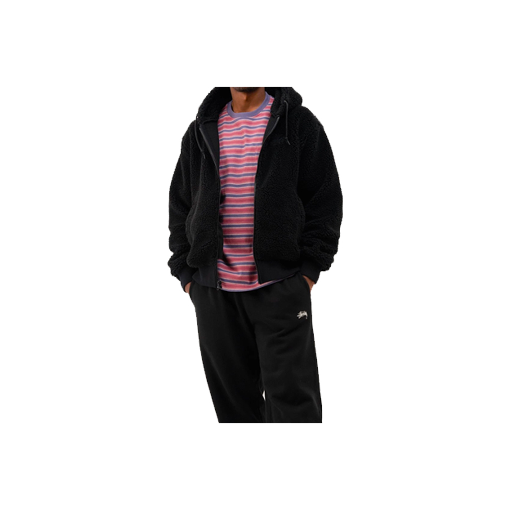 Stussy Sherpa Zip Hoodie Black 118412