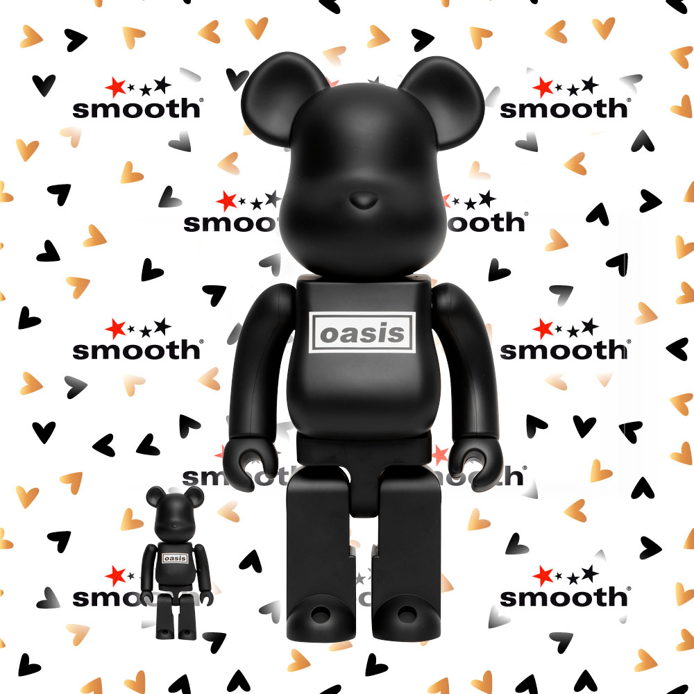 Medicom Toy Oasis Bearbrick Set Black Rubber Coating 100% 400%