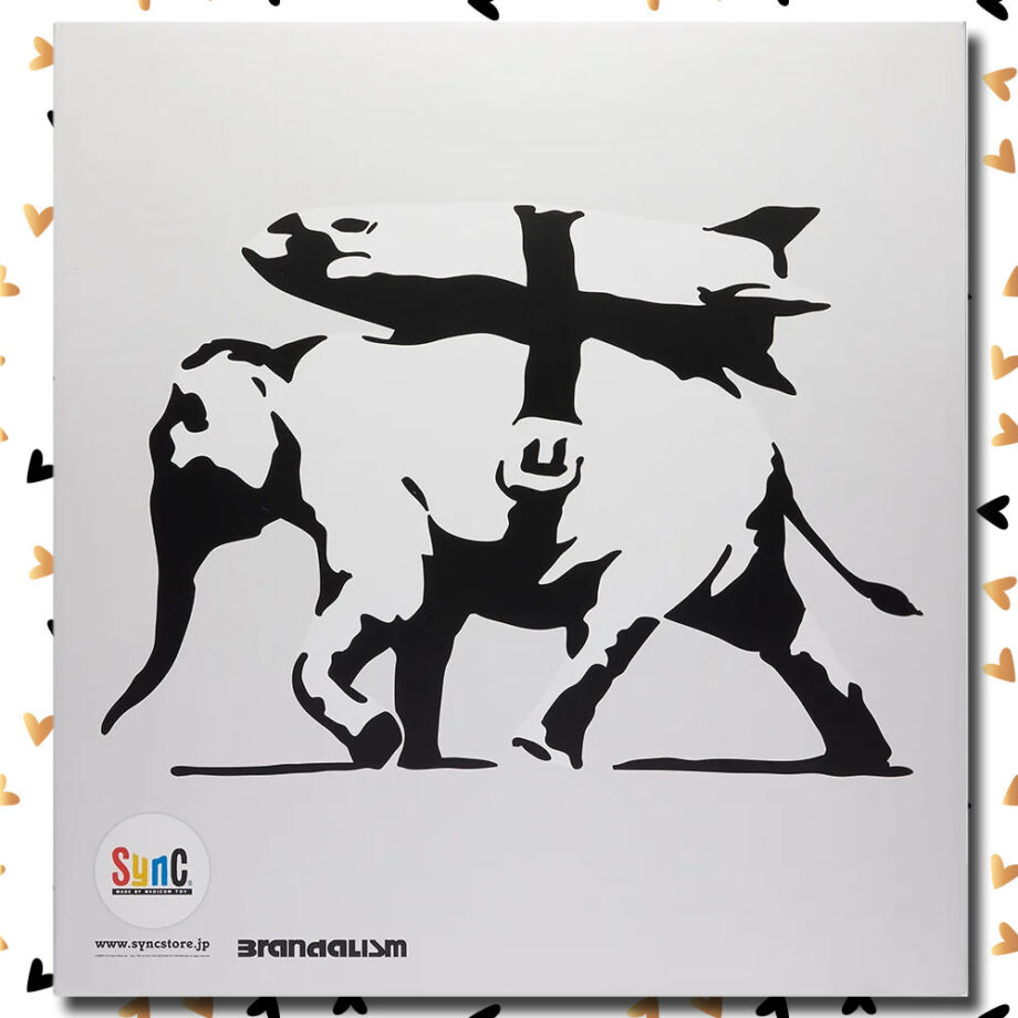 Medicom Toy Sync Brandalism Banksy Elephant With Bomb Figure White Limited Edition