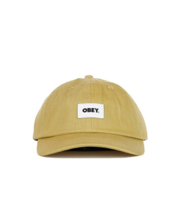 Obey Bold Label Organic 6 Panel Hat Almond 100490077