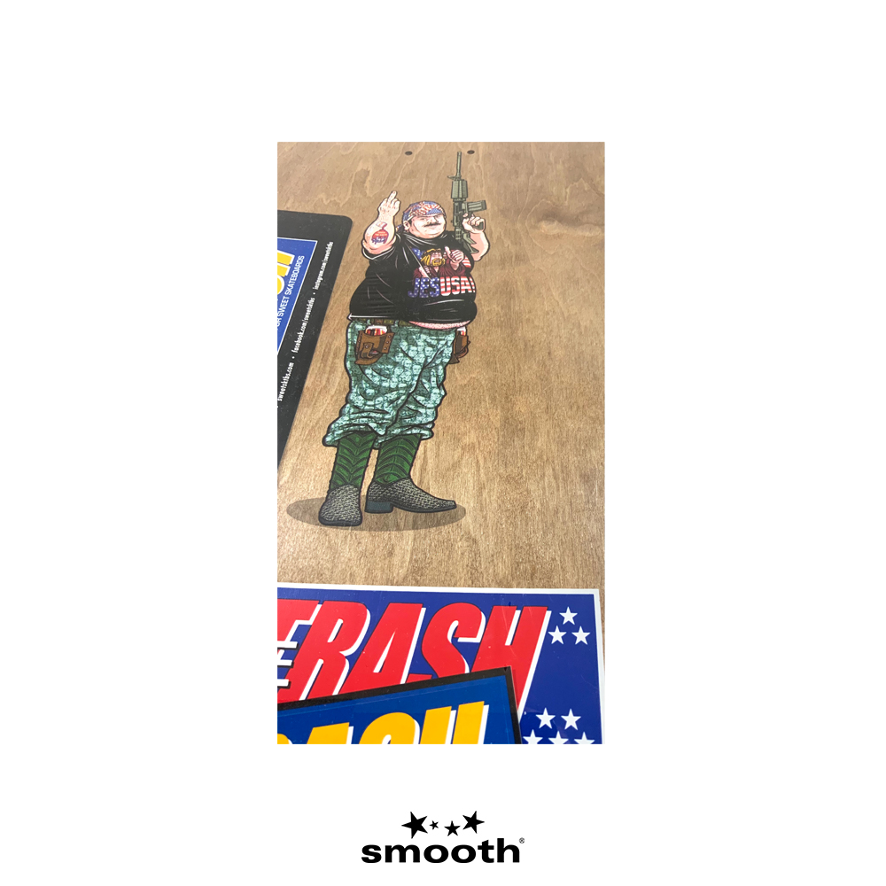 Sweet Sktbs x Sean Cliver Euro Trash Skateboard Deck White Trash White 7332846379334- 8.8"
