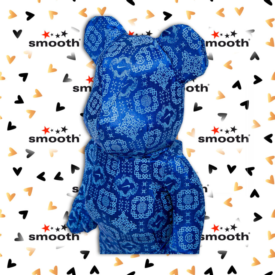 Medicom Toy x Clot x Nike Royale University Blue Silk Bearbrick Set 100% 400%