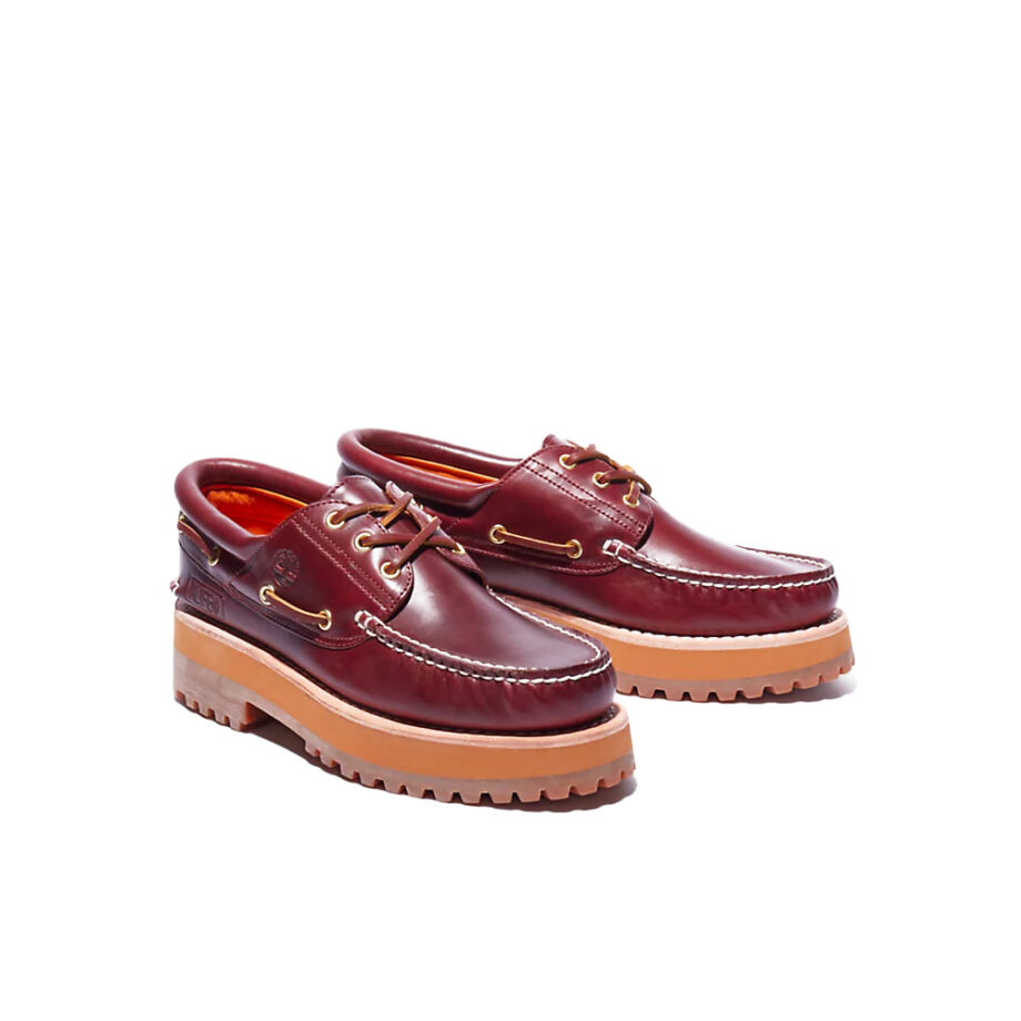 Timberland Authentic Handsewn Boat Shoe Burgundy Full Grain Bordeaux