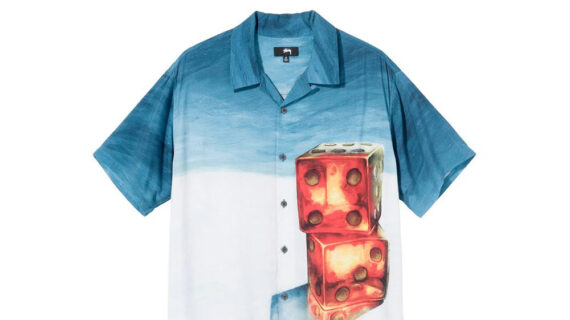 Stussy Dice Painting Shirt Blue 1110170