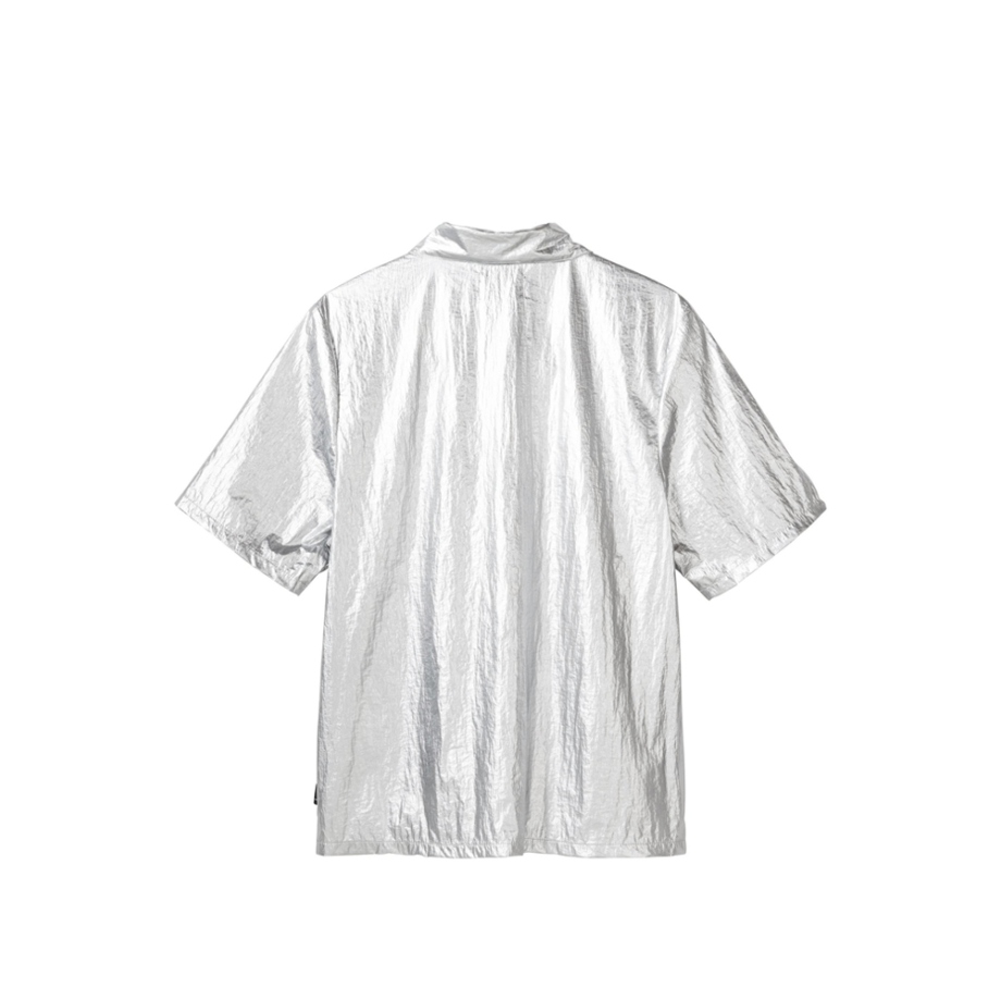 Stussy Shiny Button Down Silver 211183