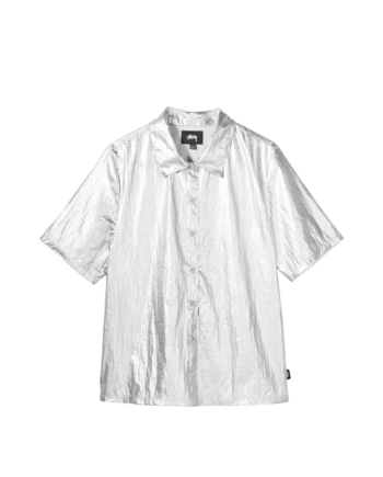 Stussy Shiny Button Down Silver 211183