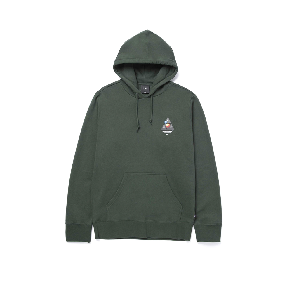 Huf Video Format Triple Triangle Pullover Hoodie Dark Green PF00397