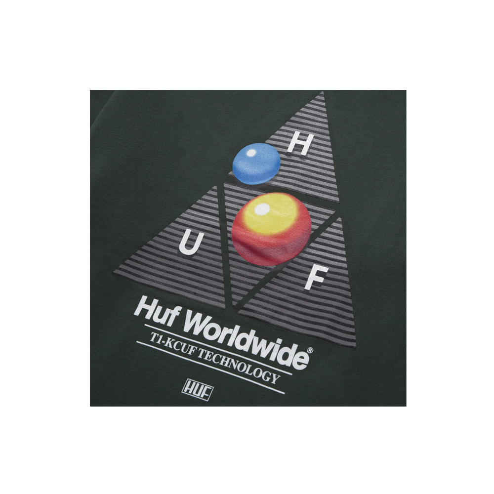 Huf Video Format Triple Triangle Pullover Hoodie Dark Green PF00397