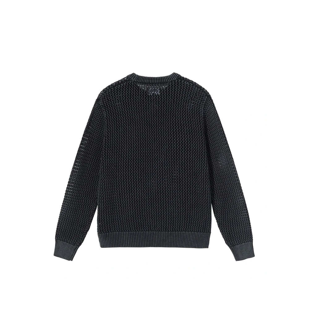 Stussy Pigment Dyed Loose Gauge Sweater Black