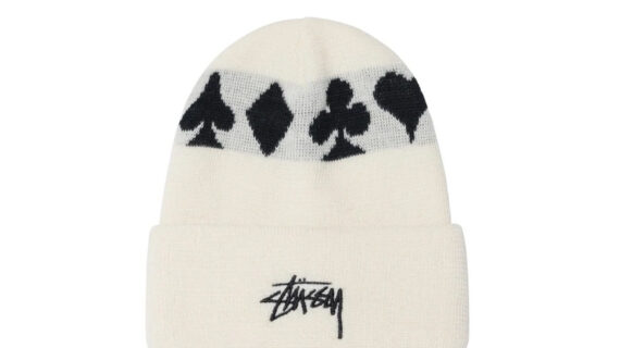 Stussy Full Suit Jacquard Cuff Beanie White 1321060