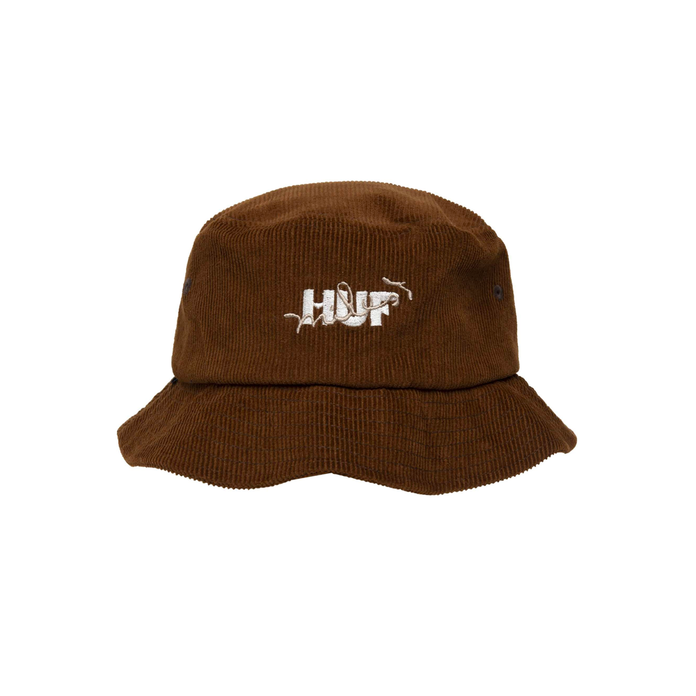 Huf Get Up With It Cord Bucket Hat Chocolate HT00644