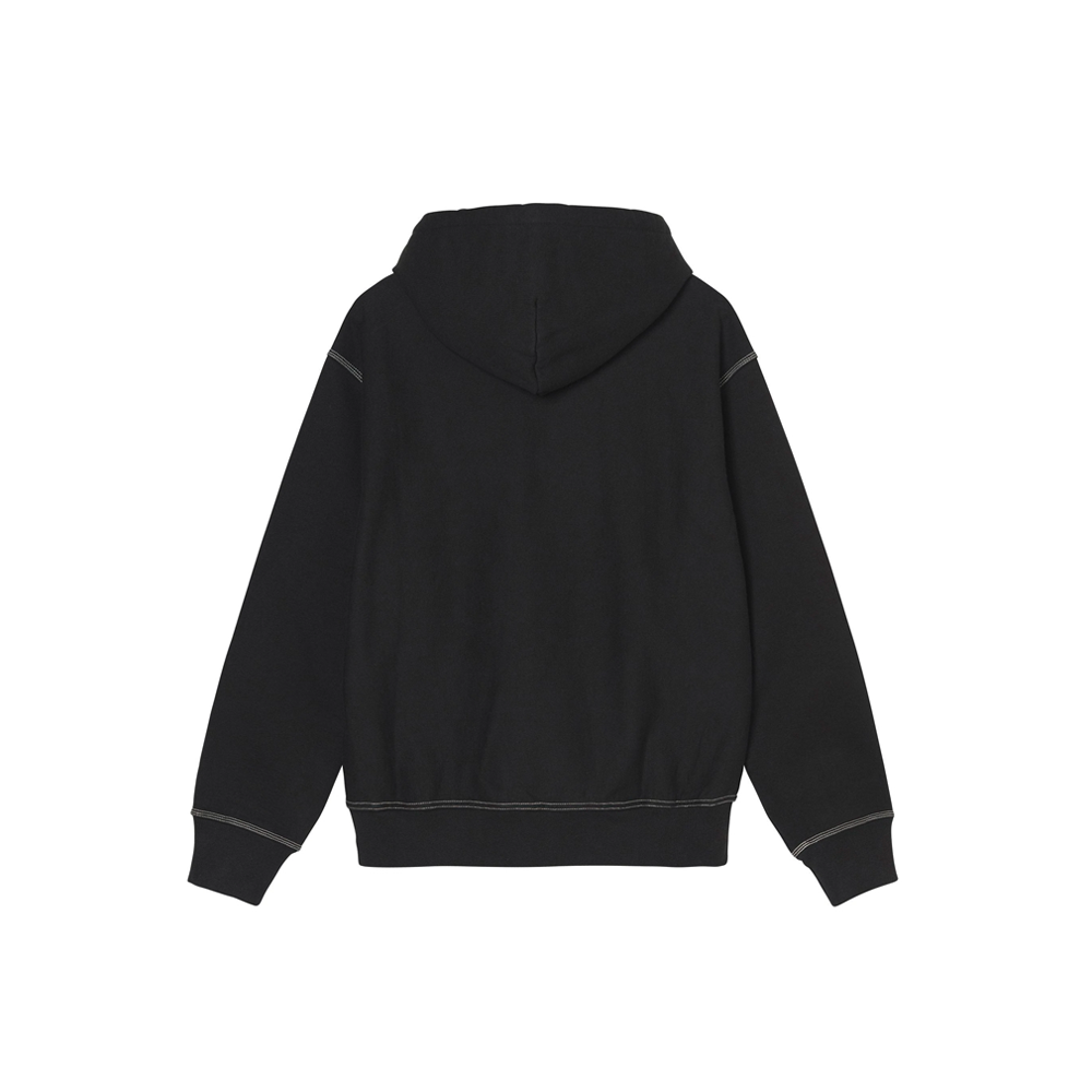 Stussy Contrast Stitch Label Hoodie Black 118459