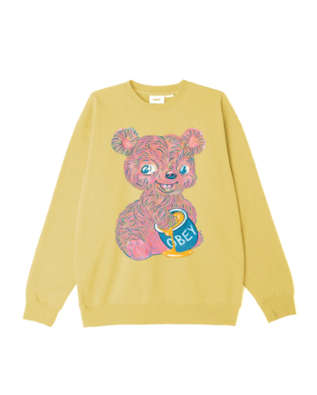 Obey Honey Bear Box Fit Heavyweight Terry Crewneck Butter 117472932