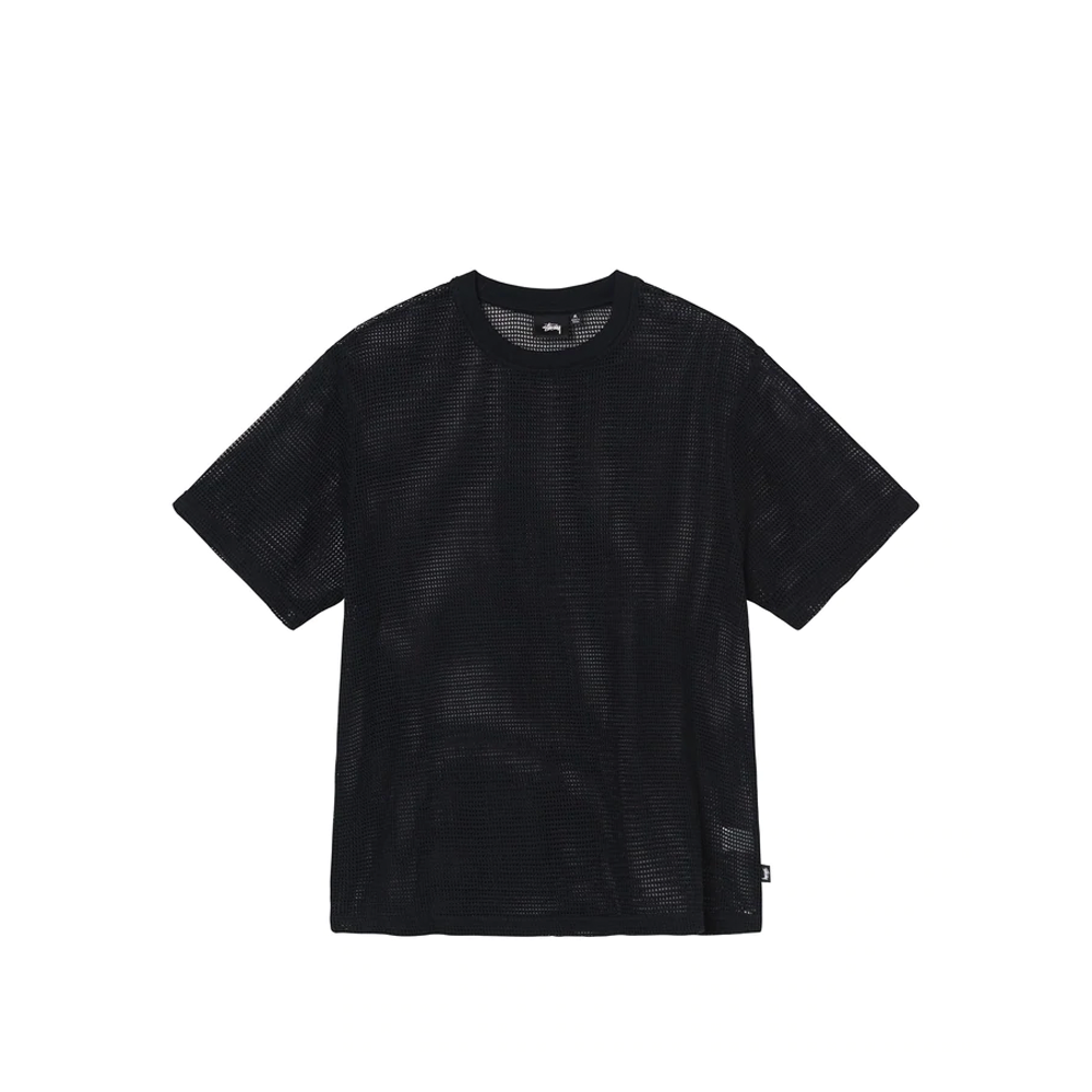 Stussy Cotton Mesh SS Crew Black 1140291