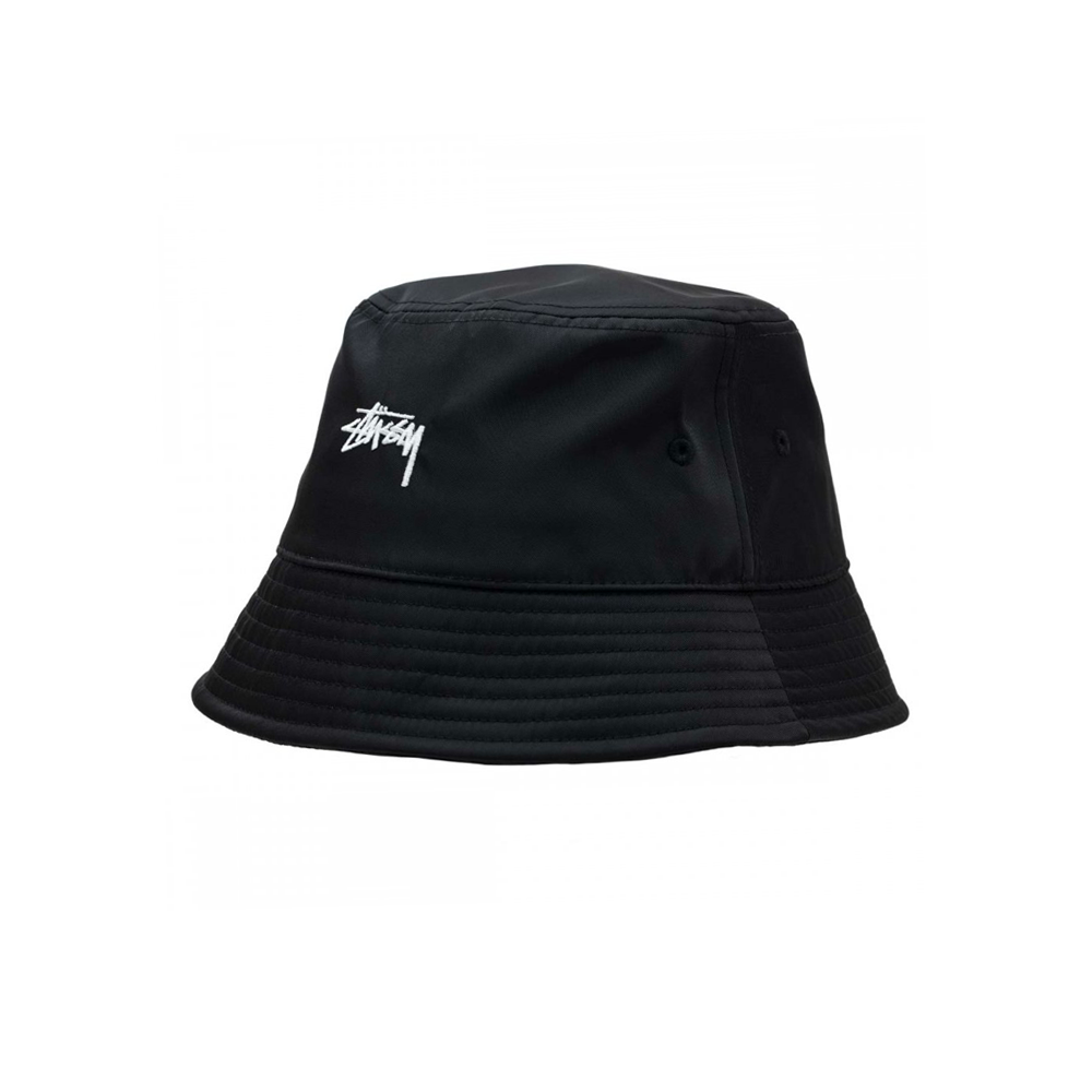 Stussy Satin Nylon Deep Bucket Hat Black 1321090