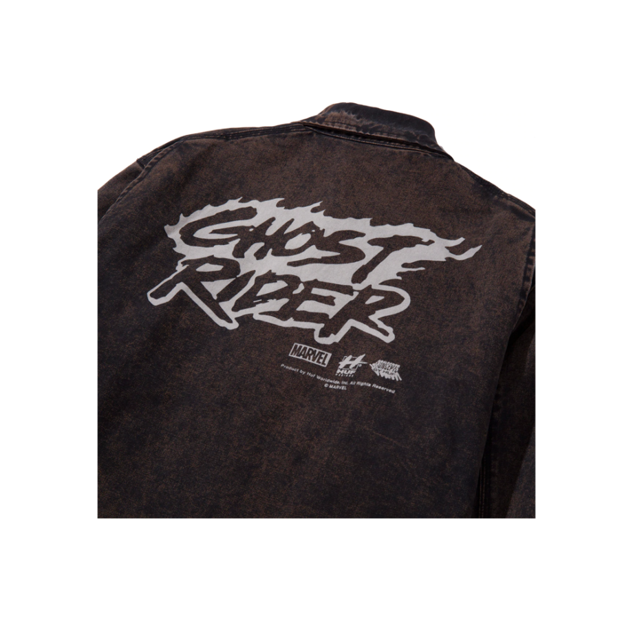 Huf Ghost Rider Work Jacket Washed Black JK00383