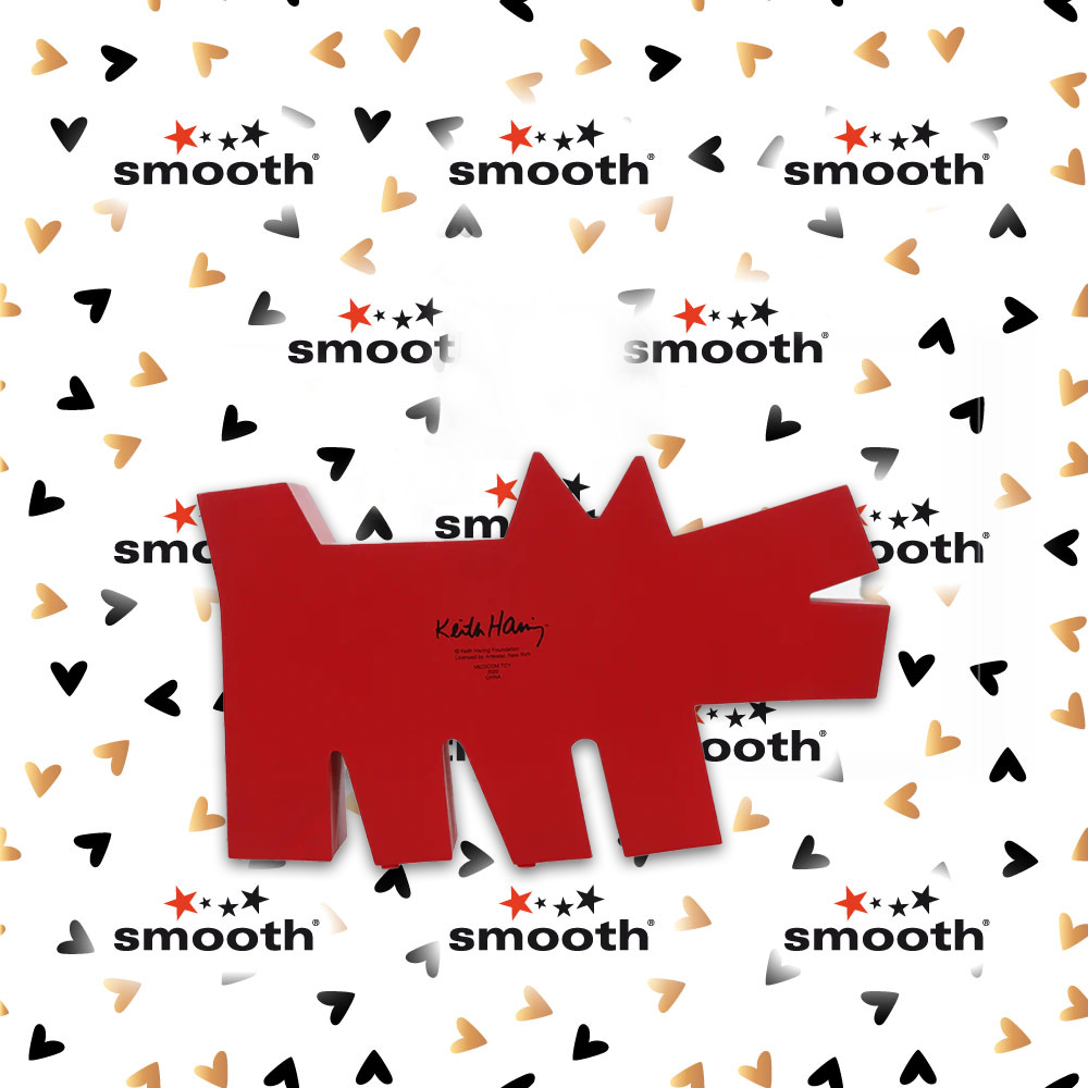 Medicom Toy x Keith Haring Barking Dog Statue Red