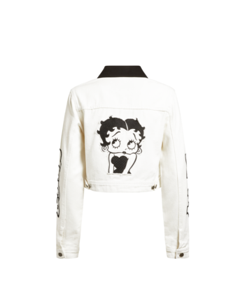 Guess Originals Betty Boop Embroidery Denim Jacket White W2BXN3D4SB0