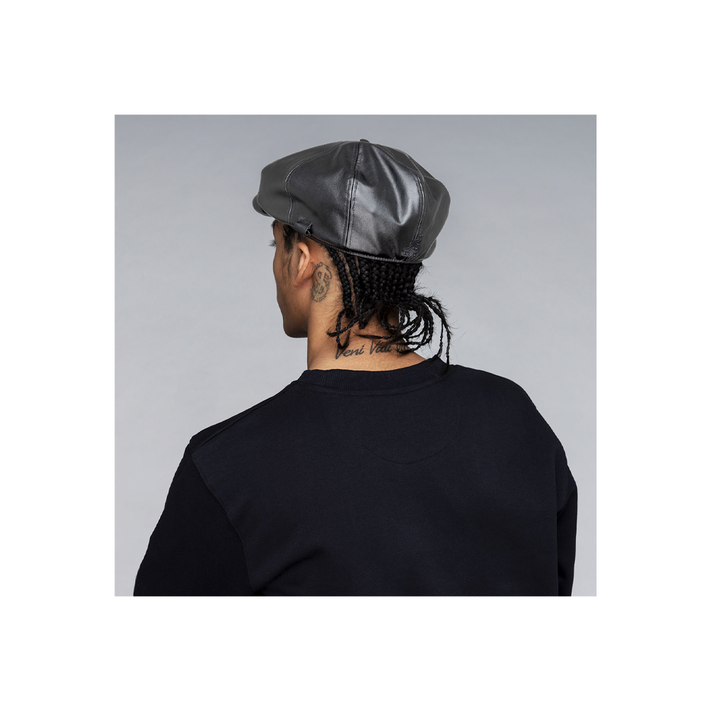Kangol Faux Leather Cap Black K5313
