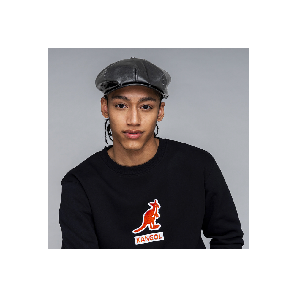 Kangol Faux Leather Cap Black K5313