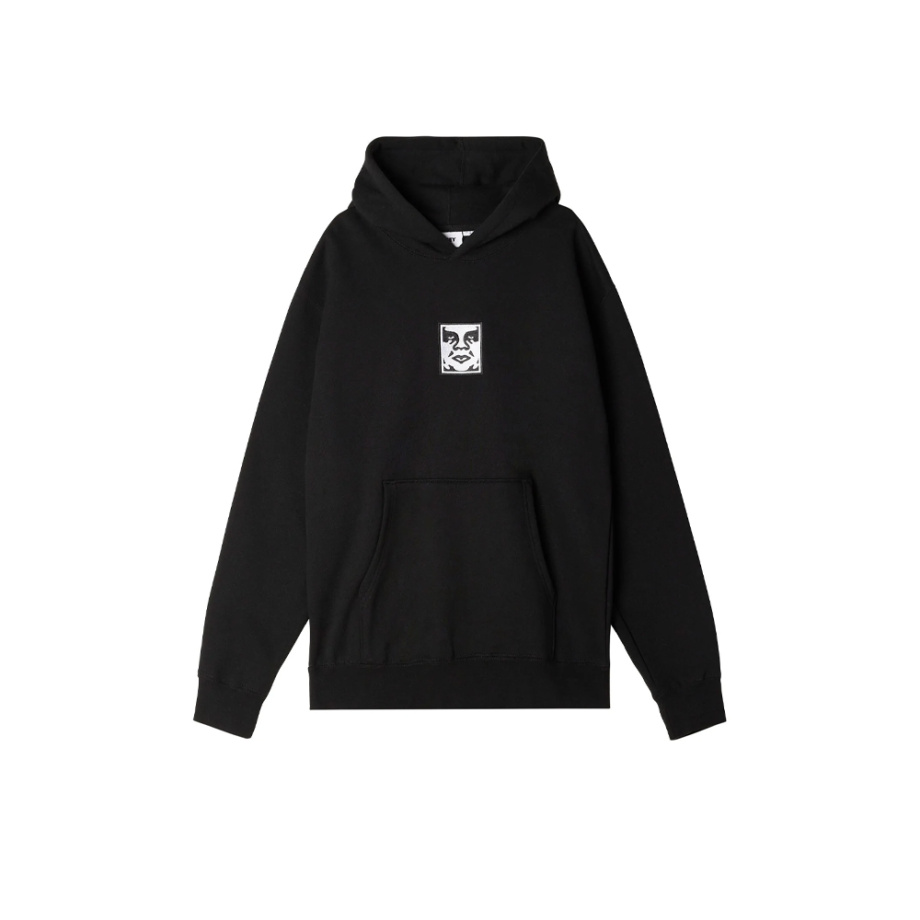 Obey Icon Extra Heavy Hood Black 112470148