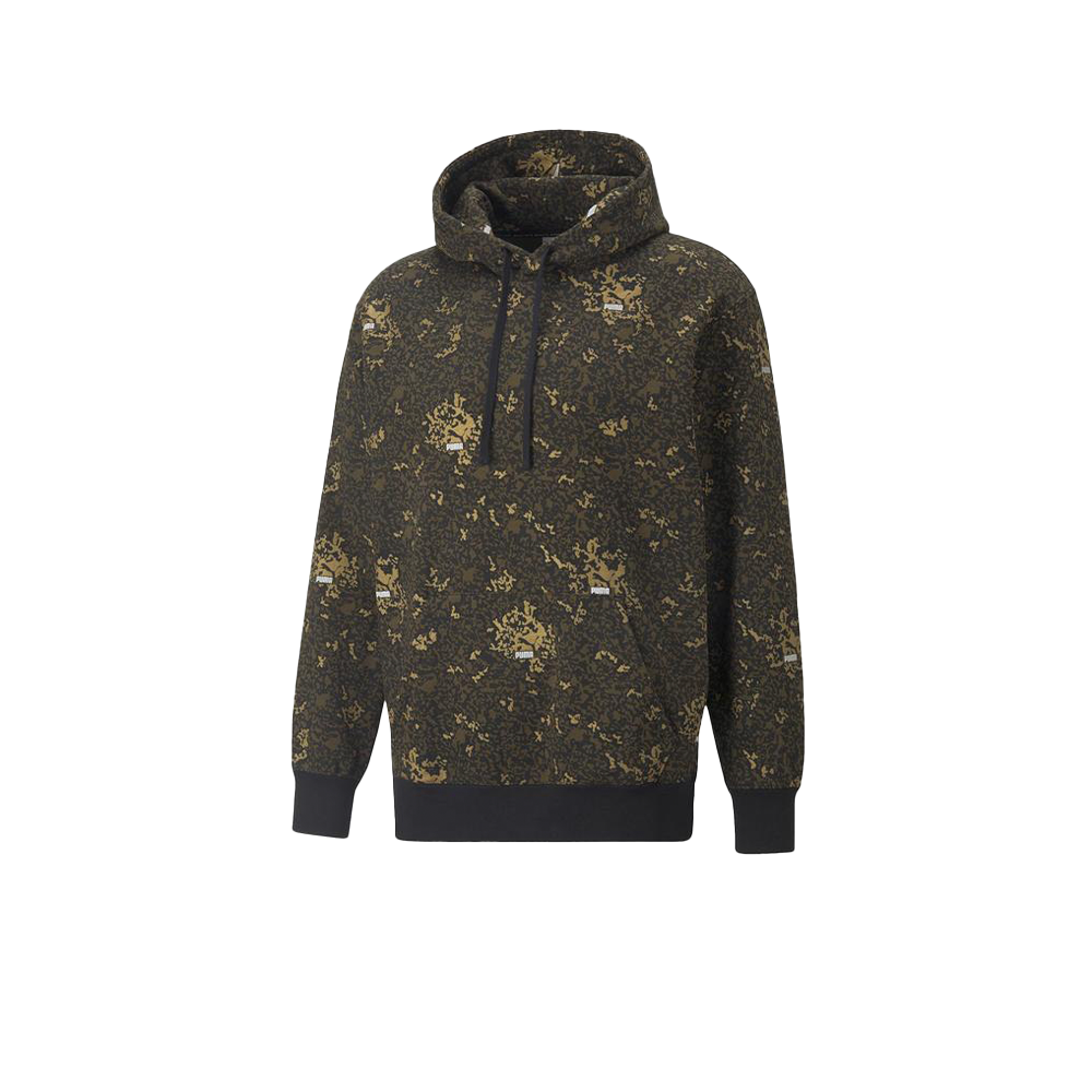 Puma Brand Love Metallic Men's Hoodie Black Gold 536116-01