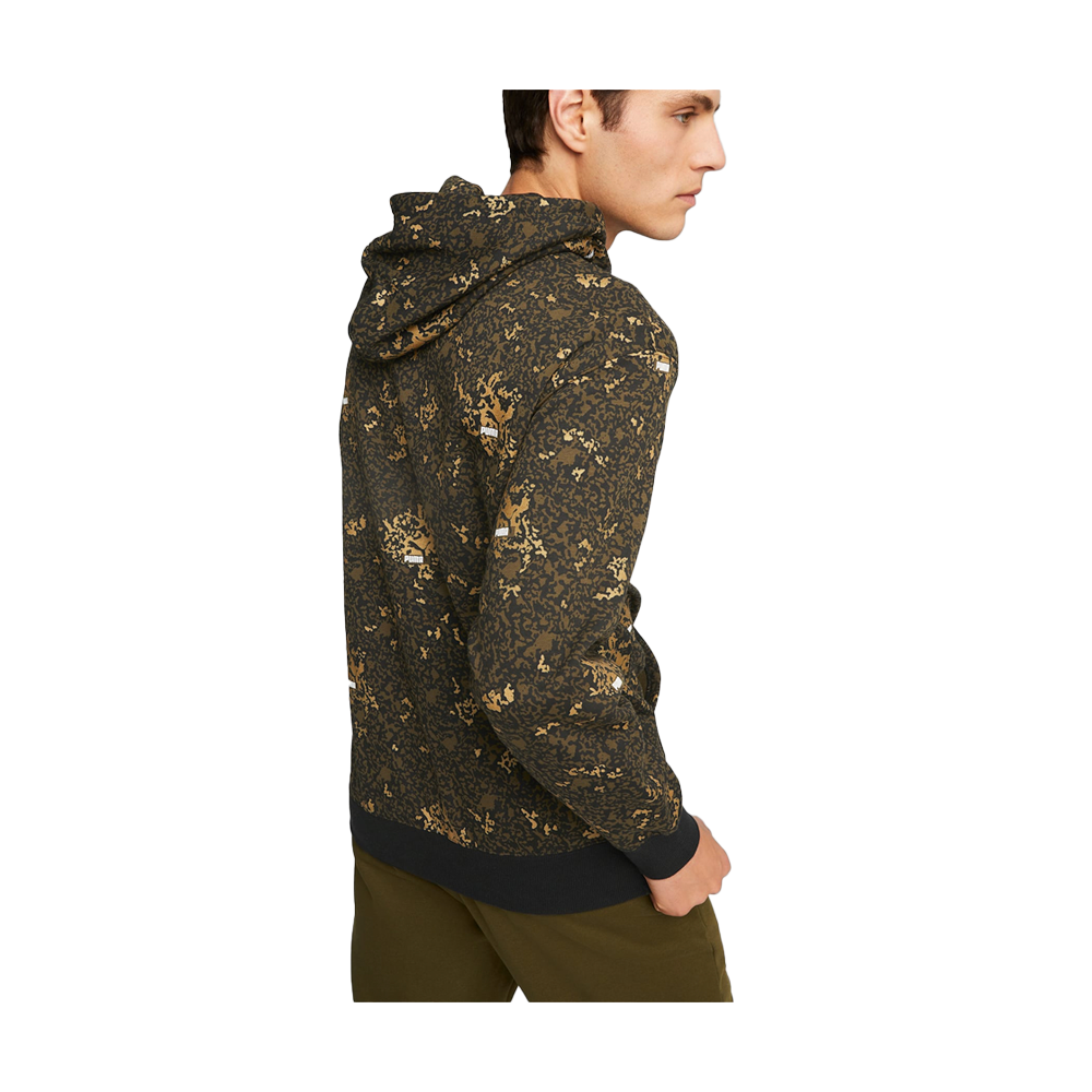 Puma Brand Love Metallic Men's Hoodie Black Gold 536116-01