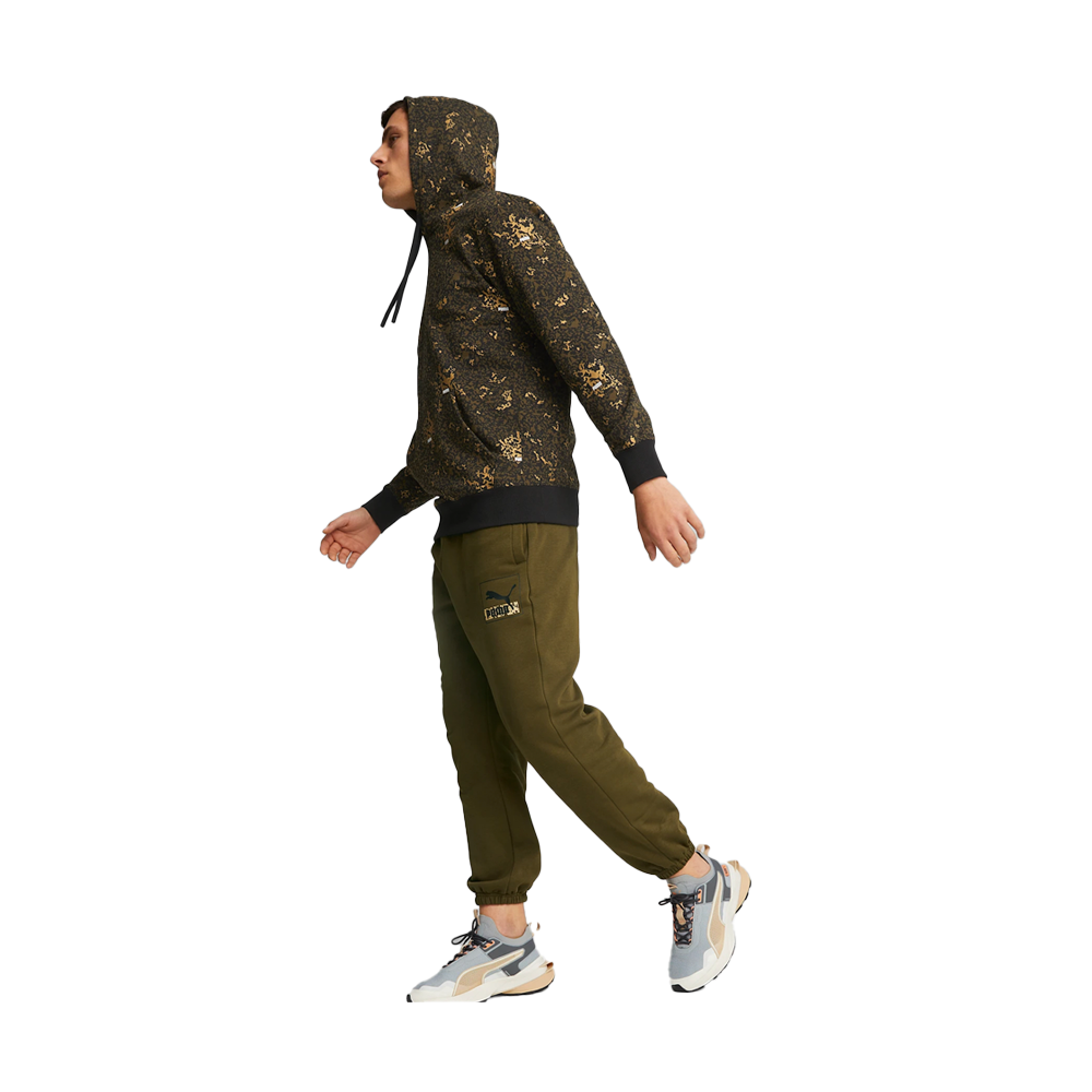 Puma Brand Love Metallic Men's Hoodie Black Gold 536116-01
