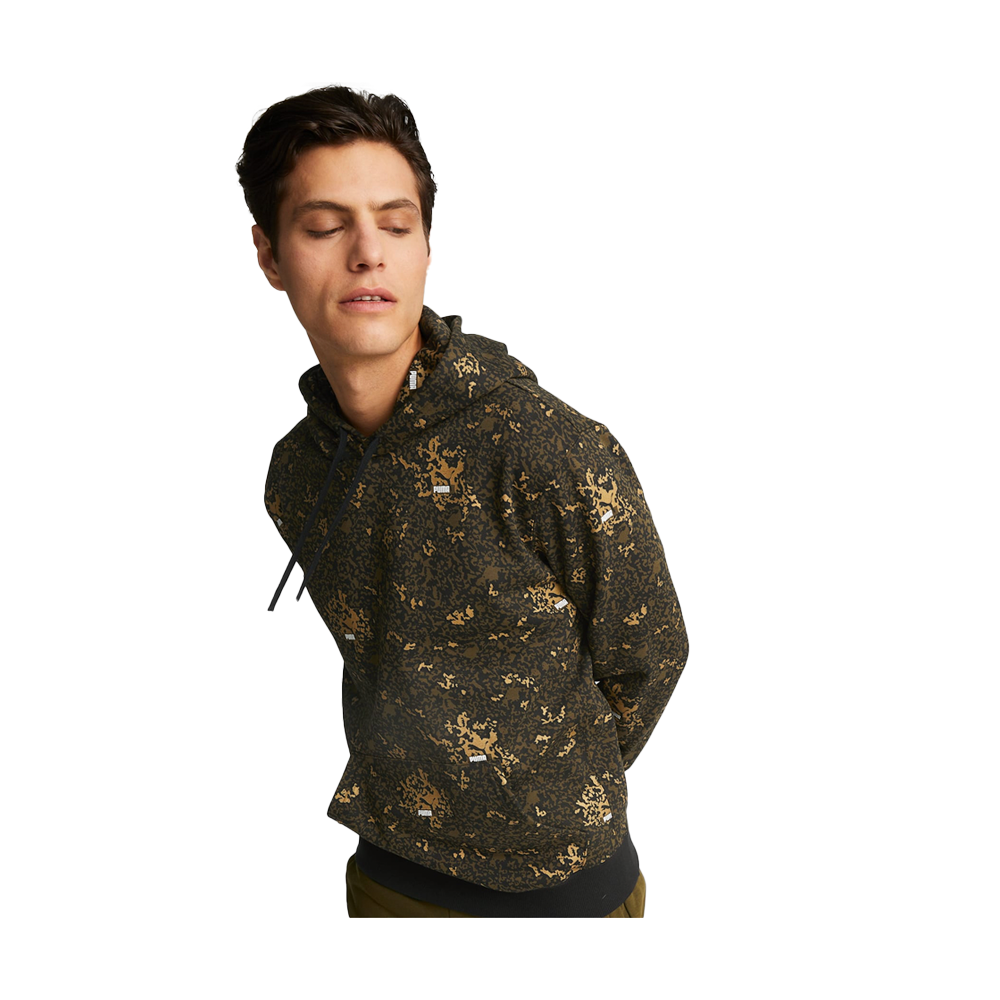 Puma Brand Love Metallic Men's Hoodie Black Gold 536116-01