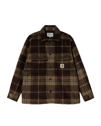 Carhartt Wip Manning Shirt Jac Manning Check Dark Umber Leather I030790-12