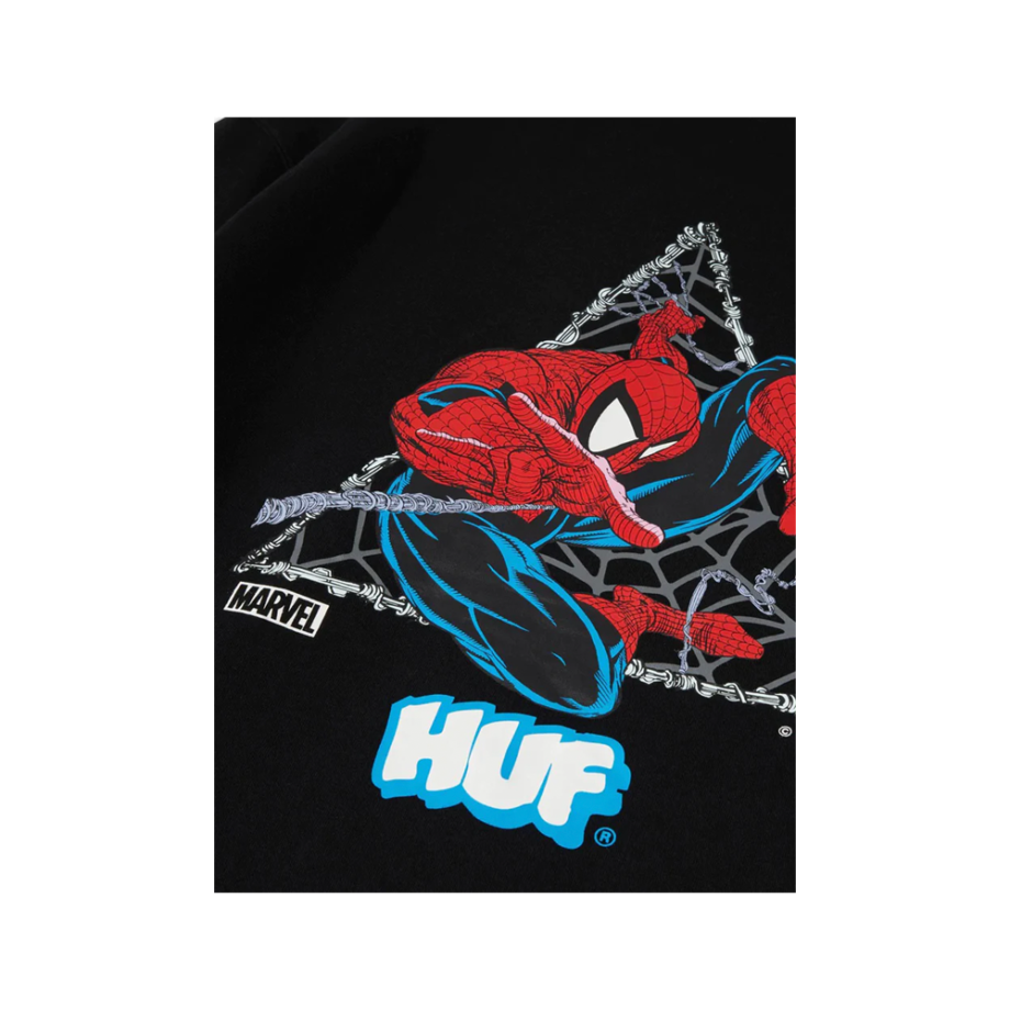 Huf X Marvel Thwip Triangle Pullover Hoodie Black PF00605