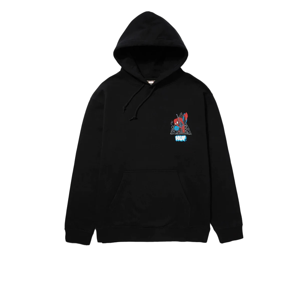 Huf X Marvel Thwip Triangle Pullover Hoodie Black PF00605