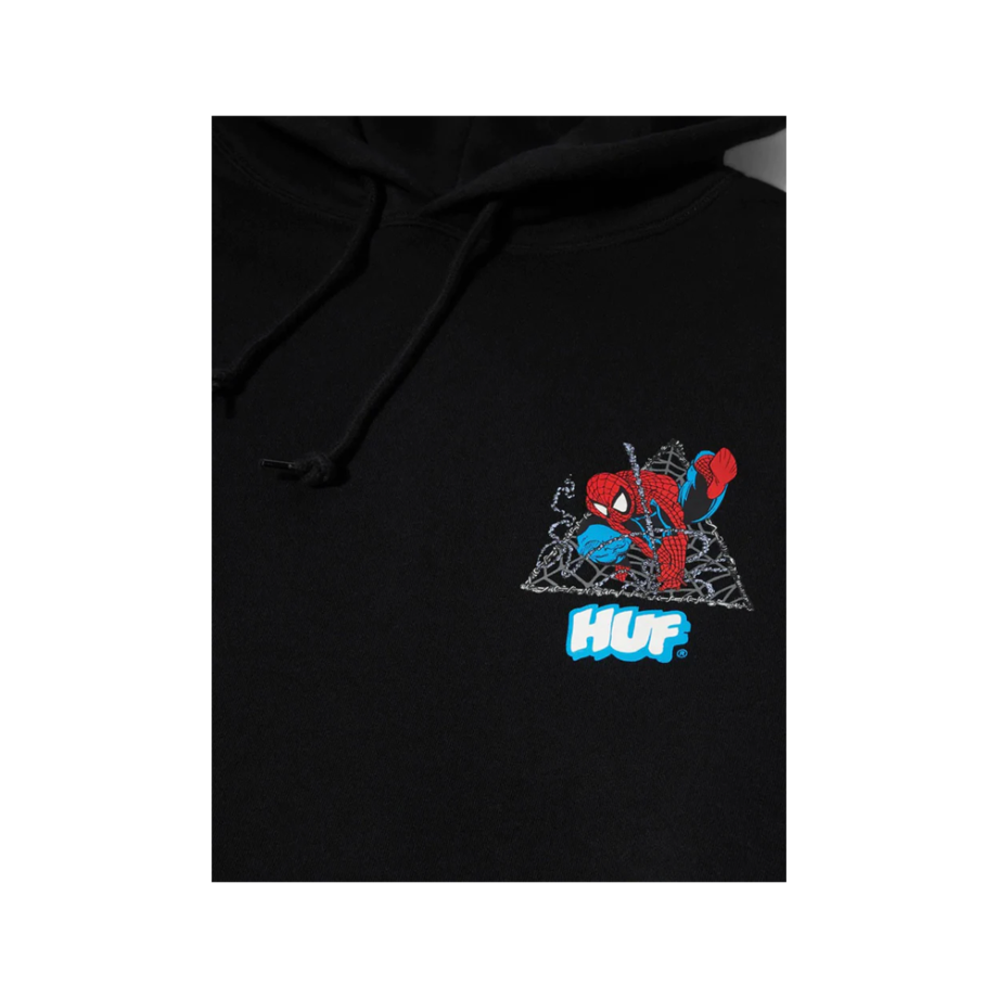 Huf X Marvel Thwip Triangle Pullover Hoodie Black PF00605