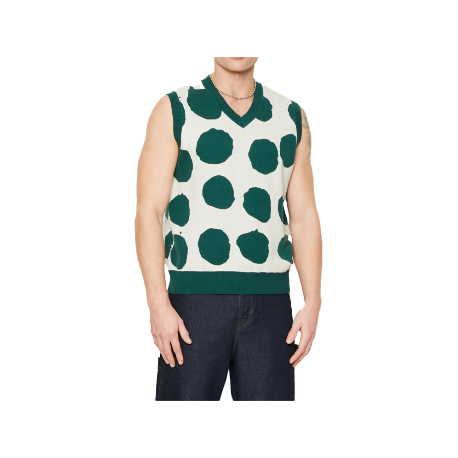 Obey Dotted Sweater Vest Unbleachhed Multi 151000063