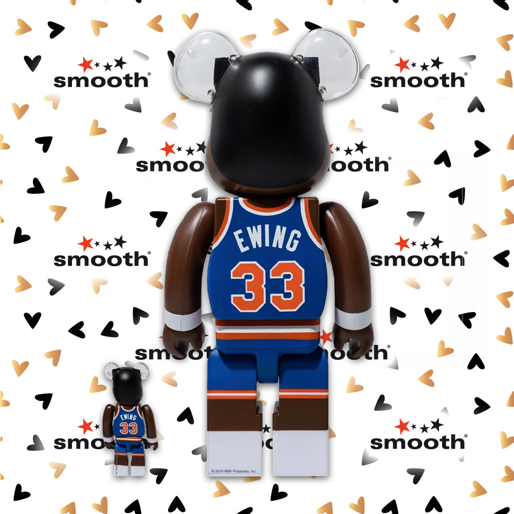 Medicom Toy Patrick Ewing New York Knicks Bearbrick Set 100% 400%