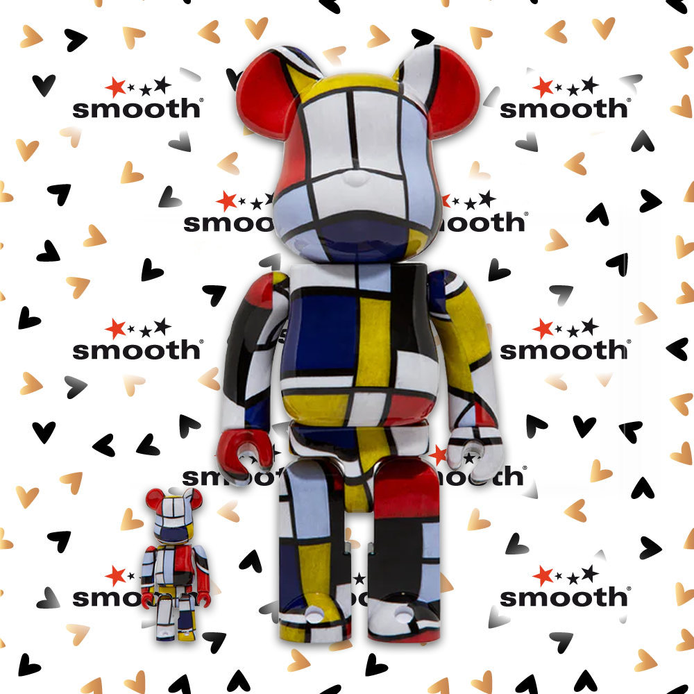 Medicom Toy Piet Mondrian Bearbrick Set 100% 400%