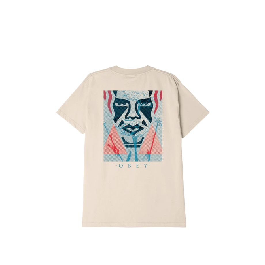 Obey Deco Icon Face Classic T-Shirt Cream 165263435