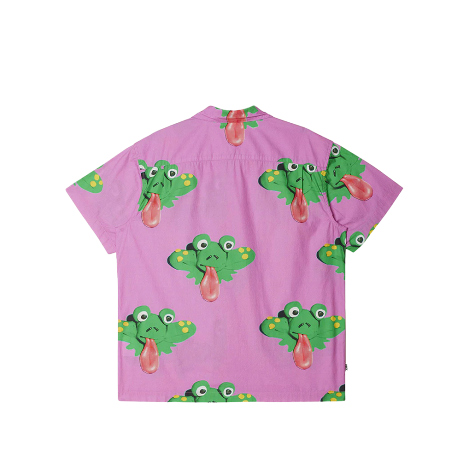 Obey Frogman Woven Shirt Wild Rose Multi 181210376