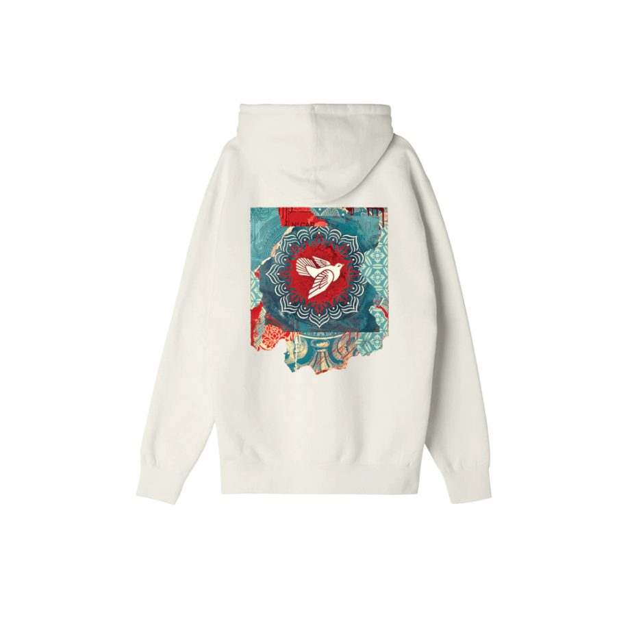 Obey Peace Dove Blue Heavyweight Pullover Hood Unbleached 117463409