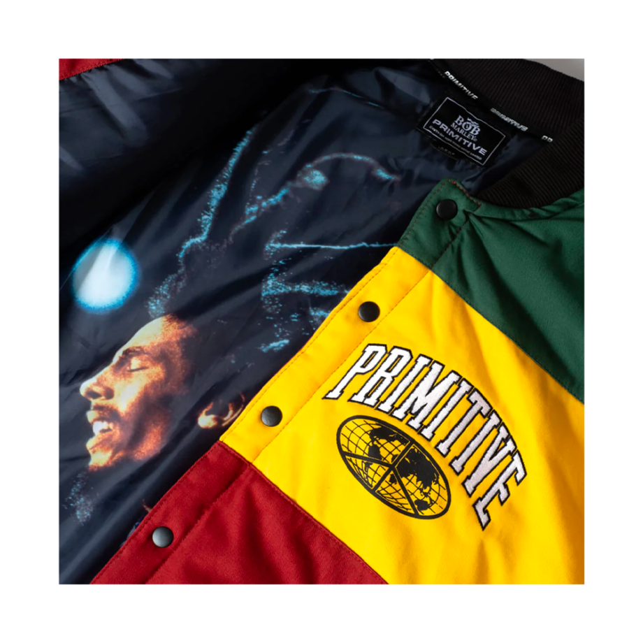 Primitive x Bob Marley Tour Puff Jacket Red PA322154